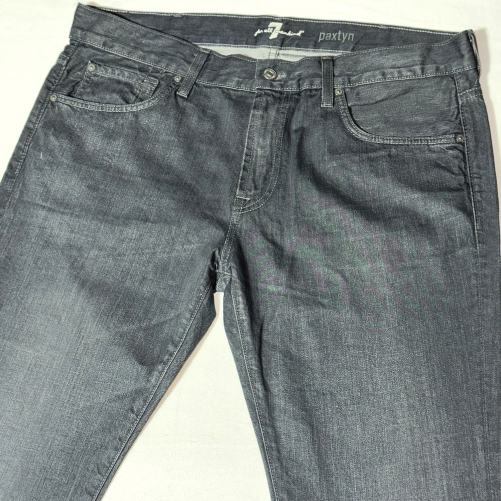 7 For All Mankind Paxtyn‎ Jeans Men's 38x33 Gray Luxe Skinny Performance Stretch